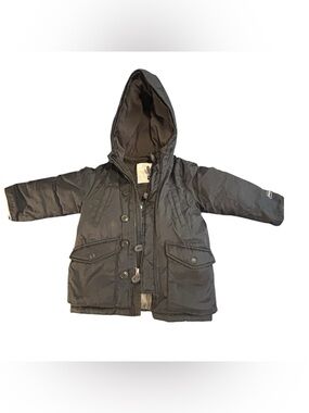 GAP Kids Black Hooded Puffer Coat
